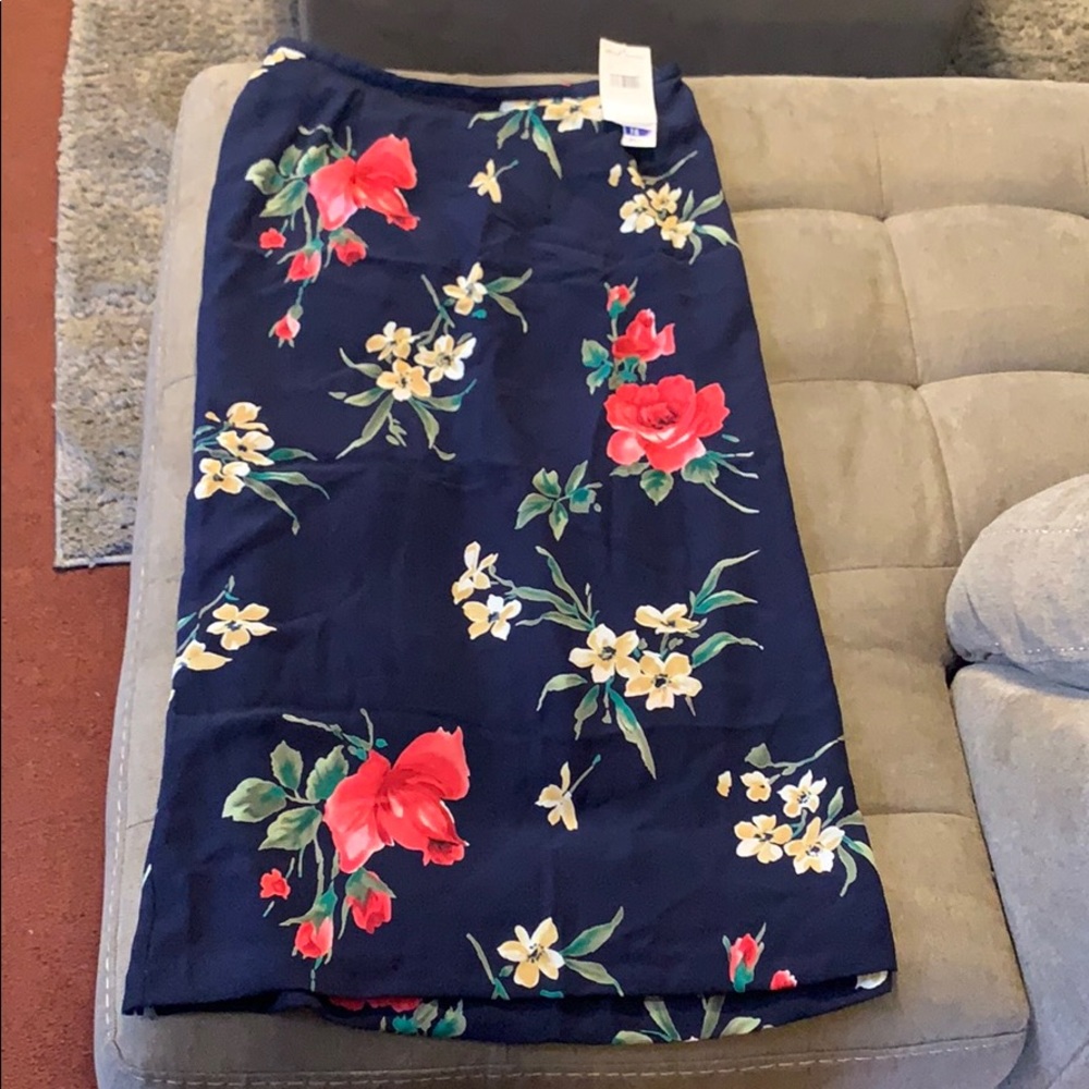 Woman’s long floral skirt